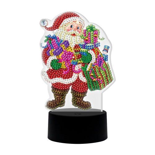Peinture Diamant À Led En Forme Spéciale, Bricolage, Père Noël, Ornement, Lampe De Nuit Brodée Avec Strass, Ensemble De Travaux D'Aiguille, Décoration De Maison