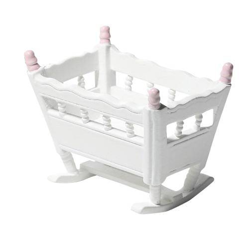 Berceau De Maison De Poupee En Bois Pour Enfants Meubles Miniatures Modele De Lit Jouet Accessoires 1 12 Rakuten