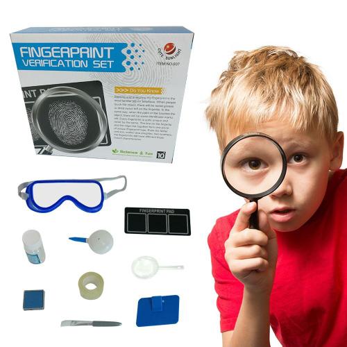 Kit De Détection Scientifique Espion Pour Enfants, Jouets Stem Pour Enfants, Recherche Et Analyze D'Empreintes Digitales