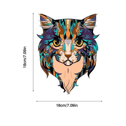 Puzzle Éducatif En Bois Montessori, Forme Unique De Chat, Jouets Pour Enfants, Adultes, Divertissement, Loisirs, Cadeaux