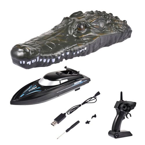 Jouet Crocodile Électrique, Bateau Gag, Étanche, Haute Vitesse, Télécommande, Jouet De Bateau, Pour L'Été, Amusant, 2.4g