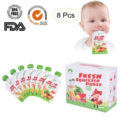Sac De Rangement Réutilisable Pour Aliments Pour Bébé, 8 Pièces/Paquet, 100ml, Pour Enfants, Sac De Lait Maternel, Sacs D'Alimentation À Double Fermeture Éclair, Produit Pour Bébé