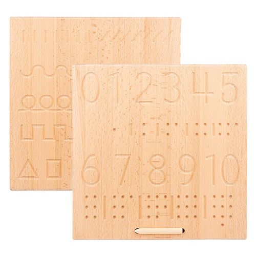 Planche De Traçage En Bois Pour Enfants, Double Face, Alphabet, Planche D'Écriture, Jouet Éducatif Montessori Pour Tout-Petits