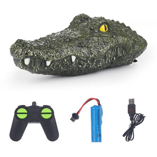 Bateau Électrique Radiocommandé Crocodile Gag 2.4g, Jouet Amusant, Bateau Électrique, Quatre Voies, Haute Vitesse, Étanche, Jouets Aquatiques D'Été, Cadeaux Pour Enfants
