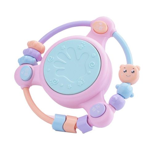 Hochets Musicaux De Projection Colorés Pour Bébé, Clochettes Clignotantes, Tambour Infantile, Nombres, Cognition Graphique, Jouet Éducatif Précoce