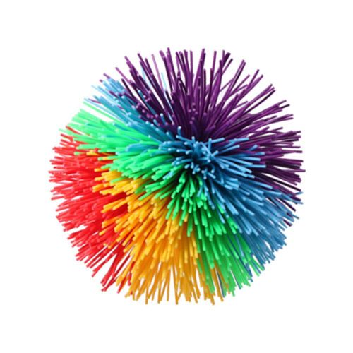 Boule Anti-Stress Du Bout Des Doigts Arc-En-Ciel 6/10cm, Boule De Fourrure En Caoutchouc Extensible Pour Bébé, Jouet Anti-Stress Pour Enfants Et Adultes