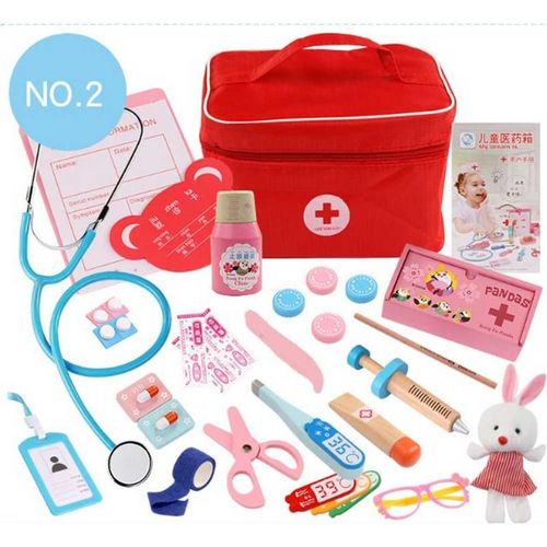 Jouet En Bois Pour Bébé, Jeu De Rôle Éducatif Pour Enfant, Boîte De Médecin, Dentiste Et Infirmière
