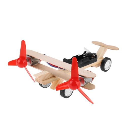 Kit D'Avion De Patinage Électrique À Deux Lames, Avion Jouet Modèle De Bricolage Pour L'Apprentissage Éducatif Expérimental Scientifique