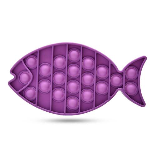 Jouet Sensoriel Push Bubble Fidget En Forme De Poisson, Mise Au Point, Formation, Puzzle De Table, Jeu À Bulles Réutilisable, Jouet À Presser