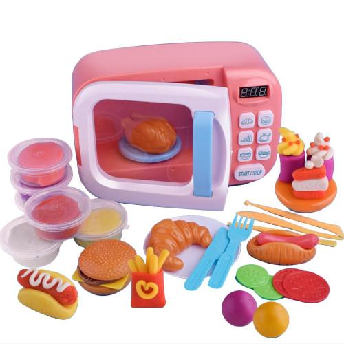 Jouets De Cuisine Pour Enfants, Vaisselle Pour Micro-Ondes, Petits Ustensiles Ménagers, Simulation De Maison De Jeu, Hamburger Aux Frites