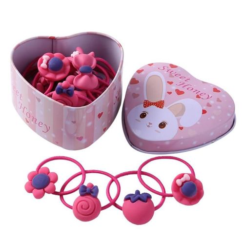 Bandes Élastiques En Caoutchouc Pour Enfants, 20 Pièces, Avec Boîte Cadeau, Accessoires Pour Cheveux, Coiffure Pour Bébé, Pour Femmes