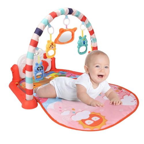 Tapis De Jeu Musical Pour Bébé, Tapis Rampant Pour Nouveau-Né, Cadre De Gymnastique, Puzzles, Jouets Éducatifs Avec Hochet Suspendu
