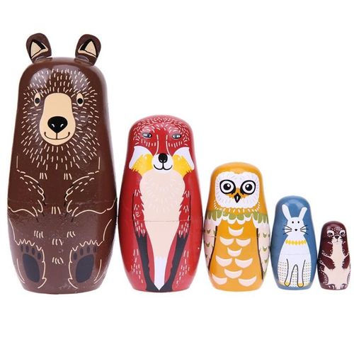 Poupées Matryoshka En Bois Pour Garçons Et Filles, Jouets De Nidification Russes, Meilleurs V¿Ux Pour Enfants, Cadeau De Noël Et Du Nouvel An, Artisanat Fait À La Main, 14 Styles