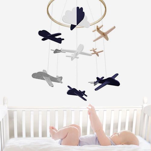Berceau De Bébé, Avions Mobiles, Nuages Oiseaux, Décor De Plafond Suspendu Pour Bébé