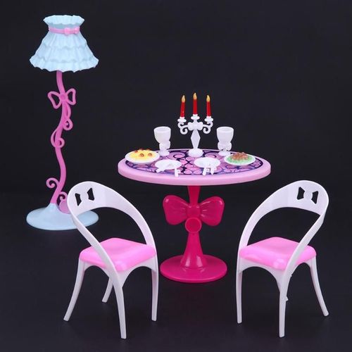 Poupée Au Chandelle Pour Barbie 29cm, 21 Pièces/Ensemble, Accessoires De Table, Mini Meubles De Cuisine, Jeu De Rôle Pour Enfants Filles, Cadeaux