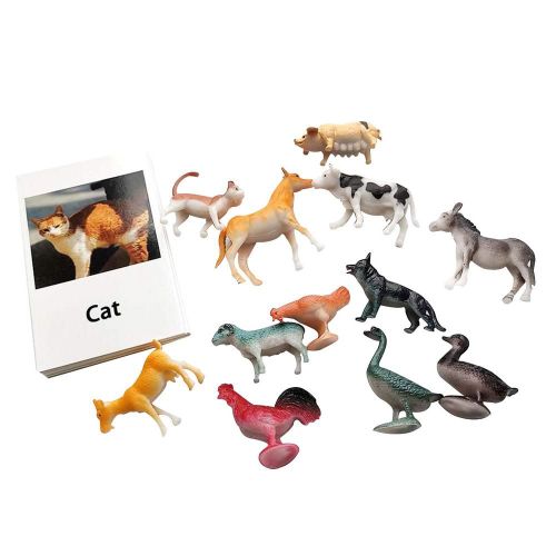 Jouets Éducatifs Montessori Pour Enfants, Moules Animaux, Cartes Assorties, Apprentissage Des Langues, Jouets D'Alphabet, Cartes Anglaises, Jouets Préscolaires