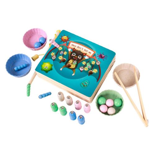 Jeu De Pêche En Bois, Jouet Pour Tout-Petits, Alphabet, Capture, Comptage