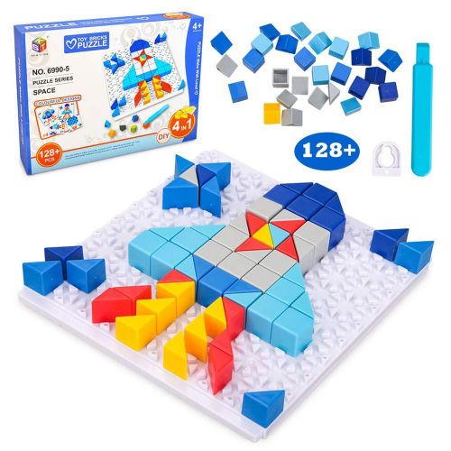 Ensemble De Puzzle Montessori Pour Nouveau-Né, 128 Pièces, Formes Éducatives, Jouets De Correspondance Des Couleurs Pour Enfants, Cadeau De Noël Et D'Anniversaire