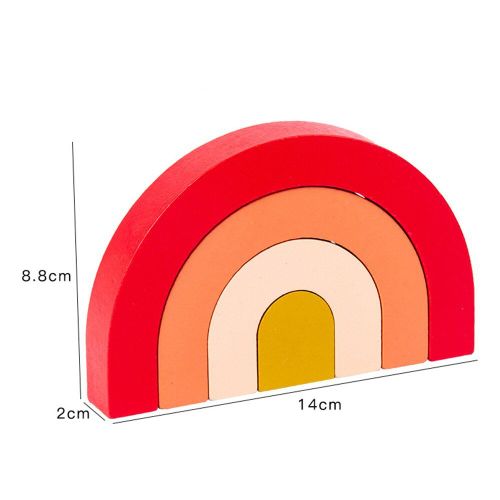 Nouveau Bloc De Construction En Silicone Pour Enfants, Blocs Souples Arc-En-Ciel 3d Éducatifs Montessori, 14x8.8x2cm, Cadeau Pour Bébé, 3 Ans