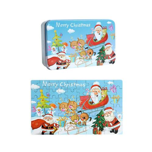 Puzzle Du Père Noël 60 Pièces, Jeux Éducatifs Pour Enfants, Exercice De L'Esprit, Cadeau De Noël Parfait Pour Garçons Et Filles