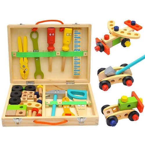 Jouet En Bois Avec Poignée Pour Bébé, Boîte À Outils, Jeux D'Apprentissage, Éducatif, Assemblage De Vis, Jouets De Jardin Pour Enfants, Garçon