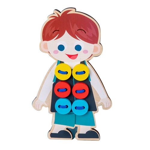 Planche À Fileter En Bois Monterssori, Bricolage De Vêtements, Couture, Bouton, Jeu Pour Bébé, Jouets De Laçage, Jouet Éducatif Pour Enfant, Outils D'Enseignement