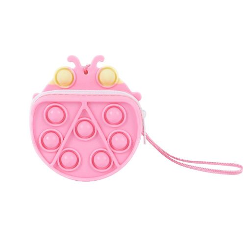 Sac À Main Anti-Stress Coccinelle, À Bulles, Décompression, Enfants, Presse À Doigt, Famille Adulte, Jeu Simple, Divertissement, Jouet Sensoriel