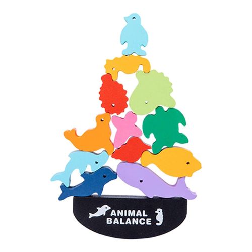 Blocs De Construction D'Équilibre Animal, Jeu Éducatif En Toute Sécurité, Puzzle, Jeux De Société Pour Enfants, En Famille, Petit Jouet Pour Bébé