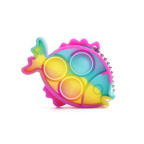 Porte-Clés En Forme De Poisson, Jouet Éducatif En Silicone, Anti-Stress, Pour L'Apprentissage Sensoriel Du Tdah Et De L'Autisme, Mini Cadeau Pour Enfant