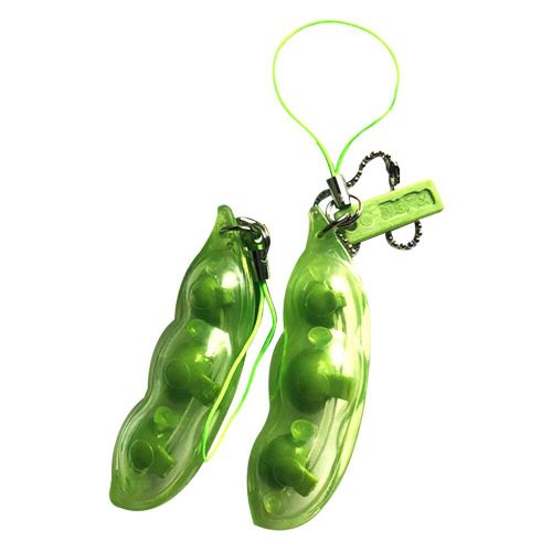 Porte-Clés Anti-Stress En Forme De Pois, Joli, À Presser, Décompression, Portable, Sac De Téléphone, Jouet Décoratif, 1 Pièce