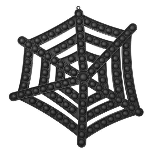 Jouets Anti-Stress En Silicone Pour Adultes Et Enfants, Toile D'Araignée D'Halloween, Push Bubble Finger Toys, Ensemble Anti-Stress, Artisanat De Compression Pour Adultes Et Enfants