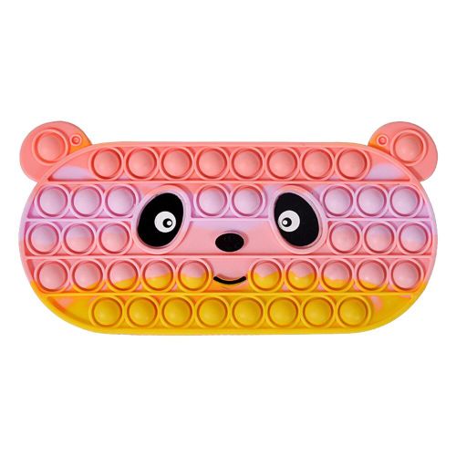 Trousse À Crayons Panda En Silicone, Anti-Stress À Bulles, Jouets Sensoriels, Anti-Anxiété, Sac De Papeterie Pour Enfants