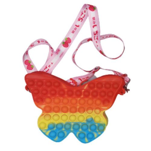 Sac À Bandoulière Anti-Stress À Bulles Papillon, Sac À Main De Rangement De Presse À Décompression, Organisateur De Jouet Sensoriel Interactif Pour Enfant Et Adulte