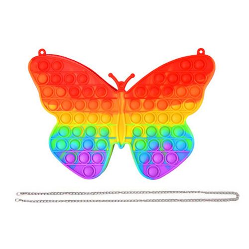 Sac À Main Anti-Stress À Bulles Papillon, Sac De Décompression À Pression, Sac De Rangement Amusant, Sac De Rangement Pour Enfants Et Adultes, Sac De Rangement Interactif, Jouet Sensoriel