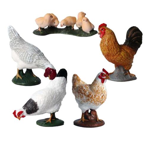 Collection De Jouets Cognitifs Pour Enfants, 5 Modèles De Poussin, Animaux De La Faune