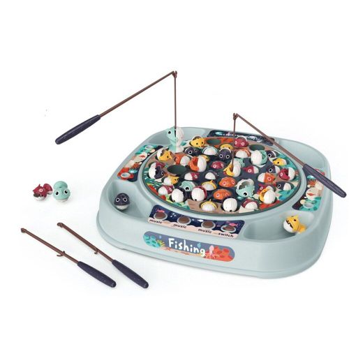 Jeu De Pêche Rotatif Électrique, Jeu De Musique, Assiette De Poisson Légère Et Sonore, Jouets De Sport De Simulation, Jouets De Pêche Pour Enfants, Cadeau Pour Bébé
