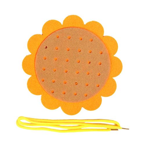 Planche De Laçage En Tissu Non Tissé Montessori Pour Enfants, Matériel De Bricolage Floral, Jouets, Formation Manuelle Pour Bébé De La Maternelle, Enseignement Éducatif