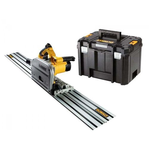 DeWalt DWS520KTR - Scie plongeante avec rail de guidage 1,5m - dans TSTAK - 1300W - 165mm