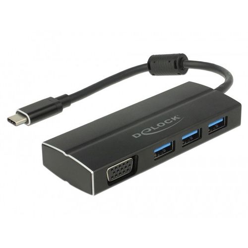 Delock Usb C 3.13xusb 3.0 A Hub+vga 4k