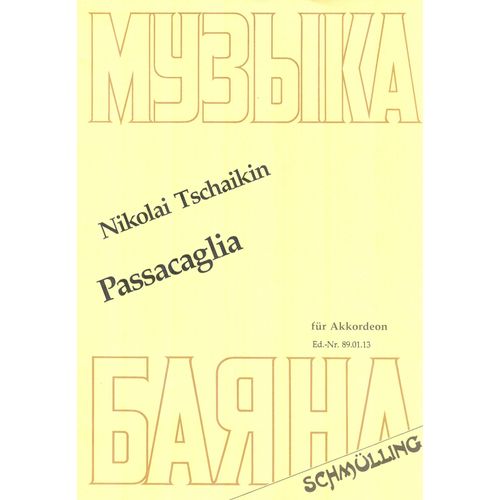 Passacaglia Pour Accordeon Tschaikin 