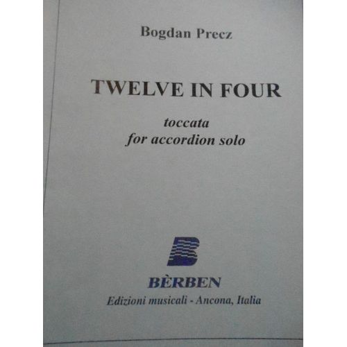 Twelve In Four  Toccata Accordéon Solo Bogdan Precz