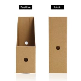 5pcs Kraft Boîte de Rangement de Bureau avec Étiquette