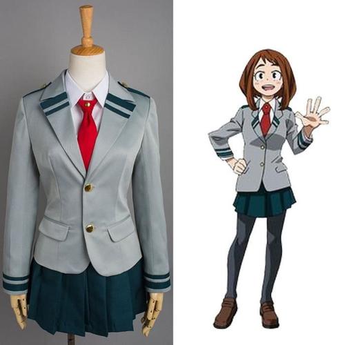 Anime mon héros Academia Cosplay Uniforme étudiant Filles Chemise Costume Une ligne Jupe 