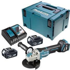 Meuleuse d'angle 18V LXT Ø125mm (2x3,0 Ah) en MAKPAC - MAKITA DGA519RFJ