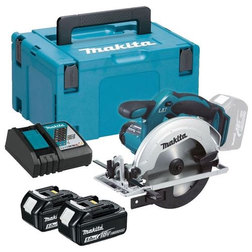 Scie circulaire 18V LXT Ø 165 mm (2x5,0 Ah) en MAKPAC - MAKITA DSS611RTJ