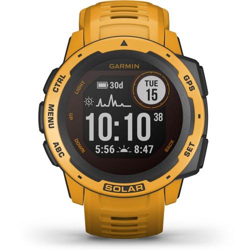 Garmin Instinct Solar - Guilloché Soleil - Montre De Sport Avec Bracelet - Silicone - Soleil Radié - Taille Du Poignet : 132-224 Mm - Monochrome - Bluetooth, Ant+ - 53 G