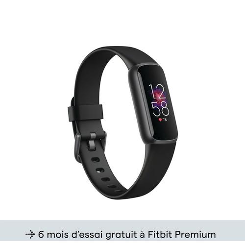 Fitbit Luxe - Acier Inoxydable Graphite - Suivi D'activités Avec Bracelet - Silicone - Noir - Taille Du Bracelet : S/L - Bluetooth