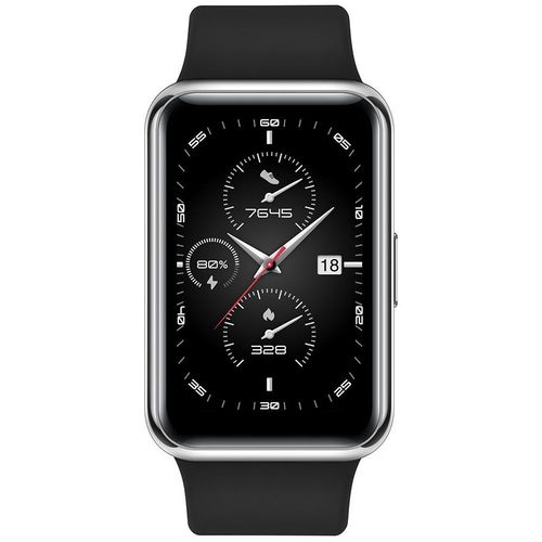 Huawei Watch Fit - Elegance - Montre Intelligente Avec Bracelet - Fluoroélastomère - Noir Minuit - Taille Du Poignet : 110-190 Mm - Affichage 1.64" - 4 Go - Bluetooth - 21 G