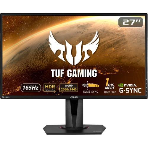 ASUS TUF Gaming VG27AQ - Écran LED - jeux - 27" - 2560 x 1440 WQHD @ 165 Hz - IPS - 350 cd/m² - 1000:1 - HDR10 - 1 ms - 2xHDMI, DisplayPort - haut-parleurs - noir