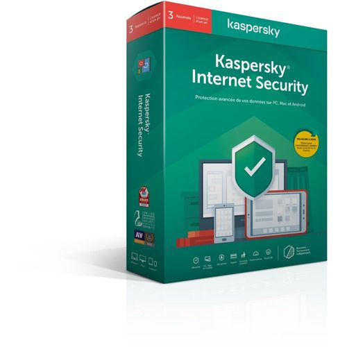 Logiciel Antivirus Et Optimisation Kaspersky Internet Security 2020 (3 Postes / 1 An)